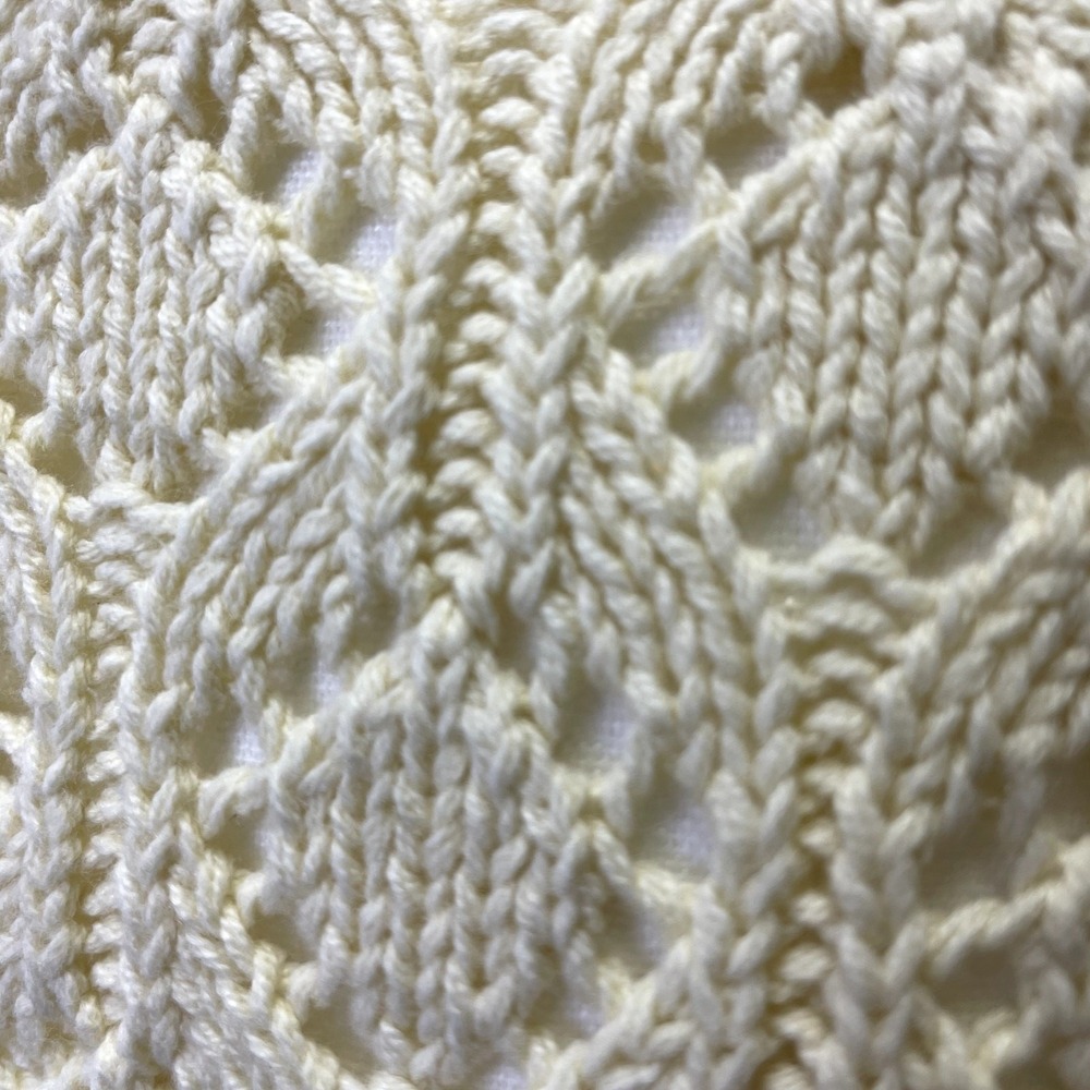 Marine Layer Cream Pointelle Knit Drawstring Sweater XS Diamond Open Knit Boho - Picture 6 of 14